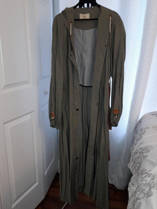 Jackets & Blazers - Long Army Green Coat